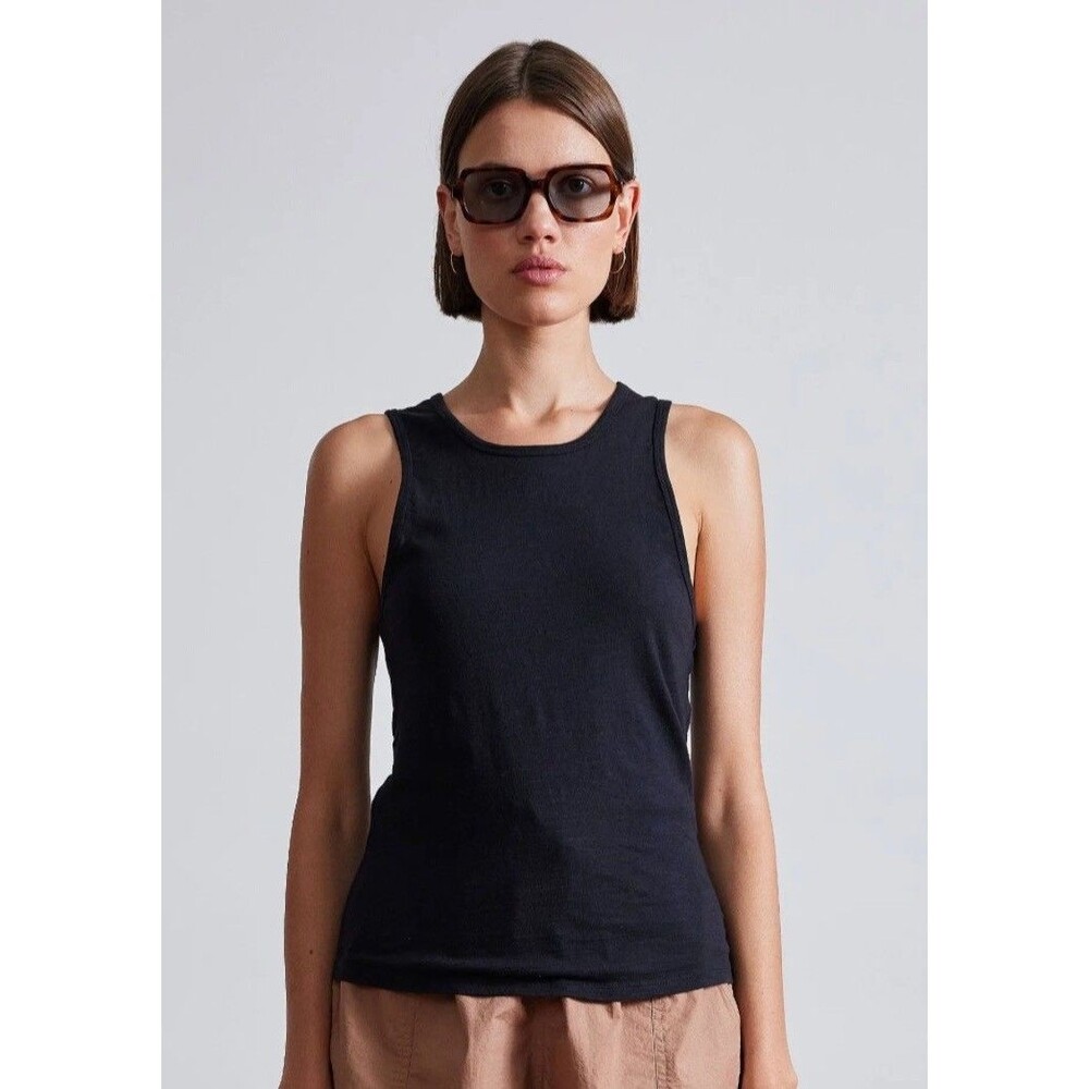 APIECE APART Savina Razor Tank Top in Black XS $95  NWT!